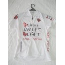 MB - חולצת רכיבה לנשים לב אדום