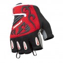 Half FInger Gloves Factory - כפפות קצרות לאופניים  - אדום